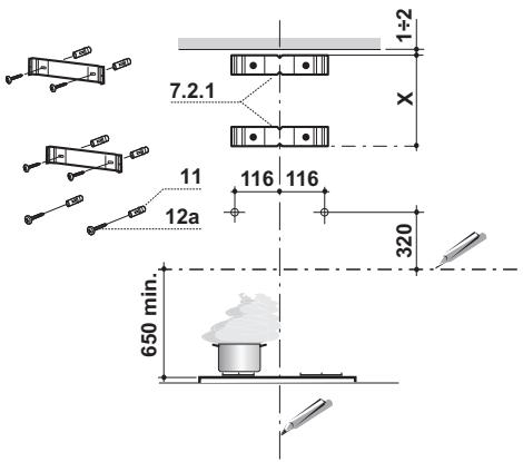 AIRLUX AHB1280IX - Wall drilling and bracket fixing - 1