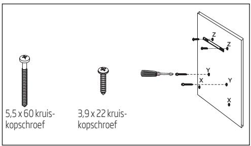 BEKO HCA62541W - Plaatsen van de ophangschroeven - 1