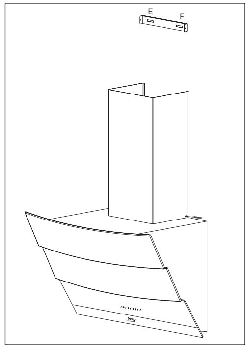 BEKO HCA62541W - Montáž vetracieho kanálu digestora - 1