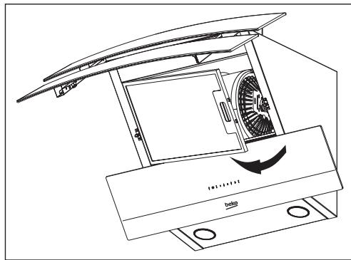 BEKO HCA62541W - Verwijderen van de aluminium filters - 1