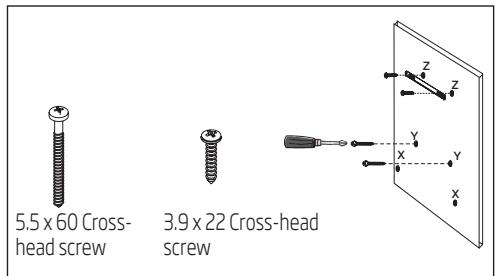 BEKO HCA62541W - Installing the hanger screws - 1