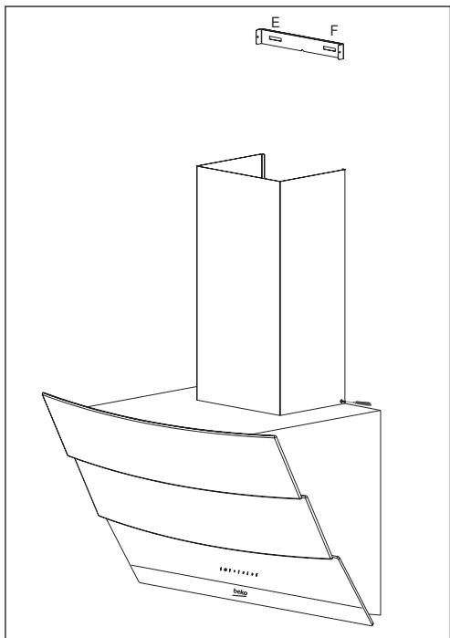BEKO HCA62541W - Instalarea evacuãrii hotei - 1