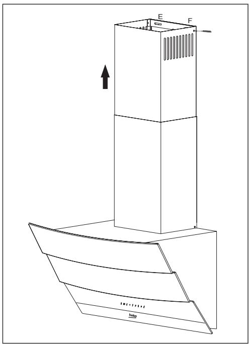 BEKO HCA62541W - Montáž odvodu digestoře - 2