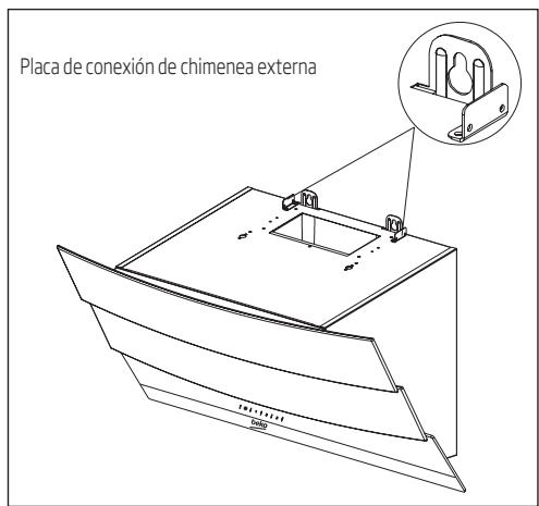 BEKO HCA62541W - Instalación de la campana extractor en la pared - 3