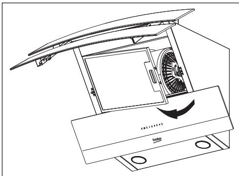 BEKO HCA62541W - Rimozione dei filtri di alluminio - 1