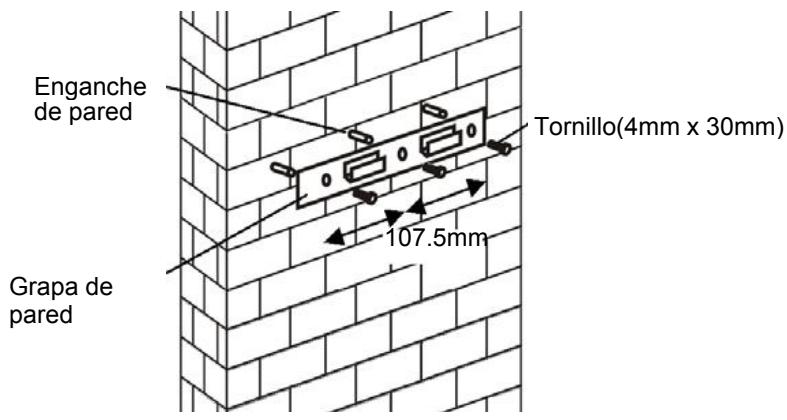 Enganche de pared Tornillo(4mm x 30mm) 107.5mm Grapa de pared