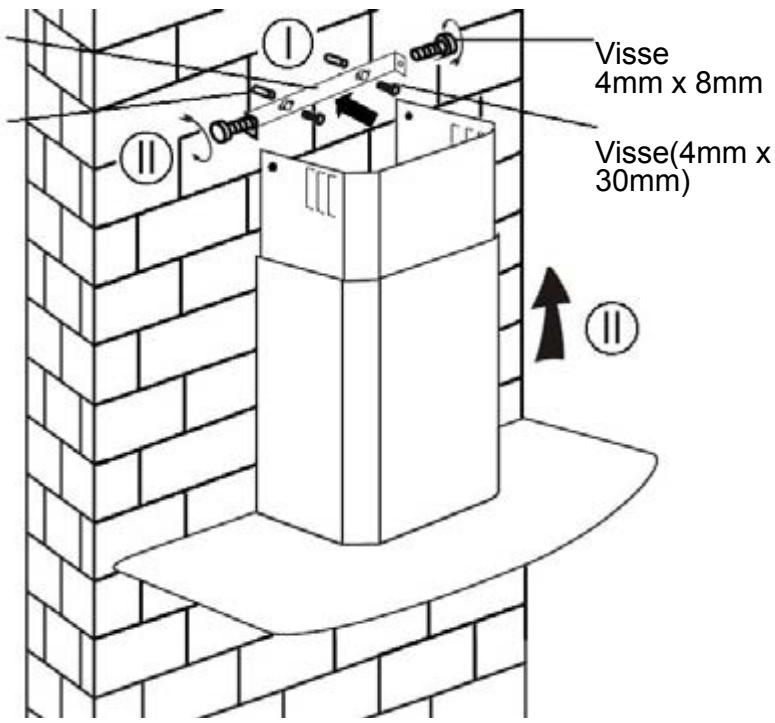 CANDY CMB955X - Soulever la hotte et fixer la sur la fixation murale - 5