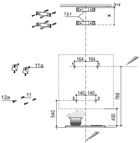 FRANKE FMA605BK - Bohren der Wand und Befestigung der Bügel - 1