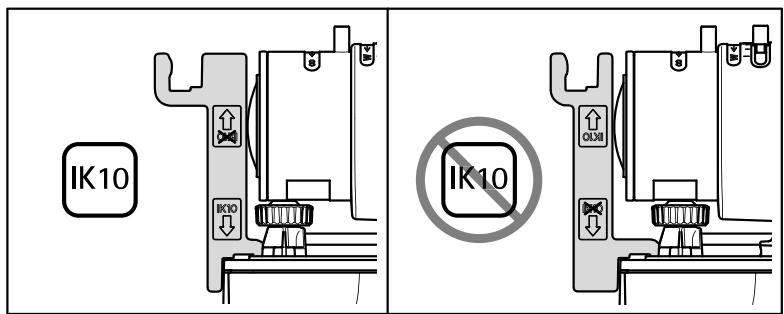 AXIS P1367-E - IK10に準拠するたのレンズ配置方法 - 2