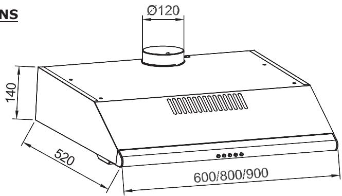 AIRLUX AHC640BK - CARACTÉRISTIQUES - 1