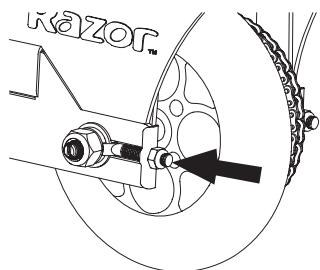 RAZOR E100 GLOW - Quitar la rueda. - 3