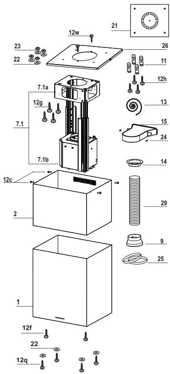 FABER CUBIA ISOLA X - Onderdelen - 1
