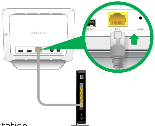 ARLO VMS4130P-100EUS - To connect your base station to the Internet: - 2