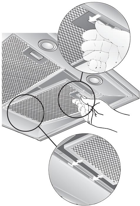 BOSCH DWW096651 - Desmontar e montar os filtros metalicos: - 1