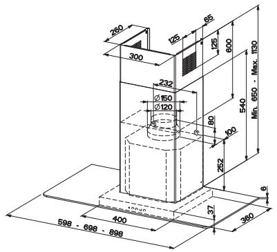 FRANKE FLI625 - Encombrement - 1
