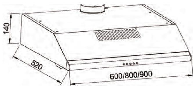AIRLUX AHC65WH - DIMENSIONS - 1