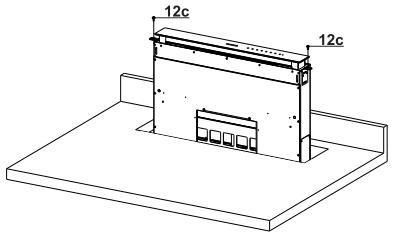 AIRLUX AHV972BK - Introdução do corpo do exaustor na placá de encaixe, de cima para baixo - 5