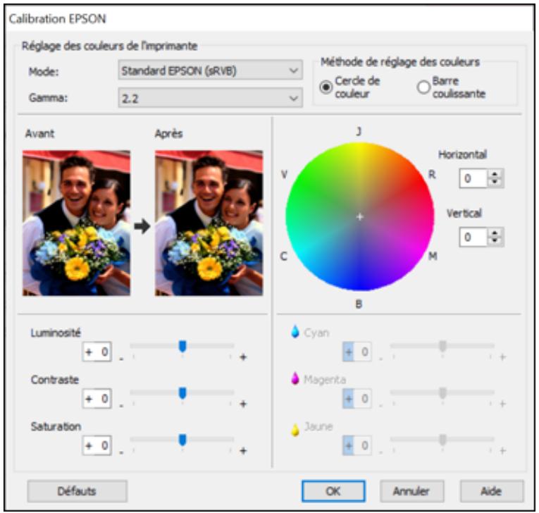 EPSON SC-P700 - Options de couleurs avancées - Windows - 1