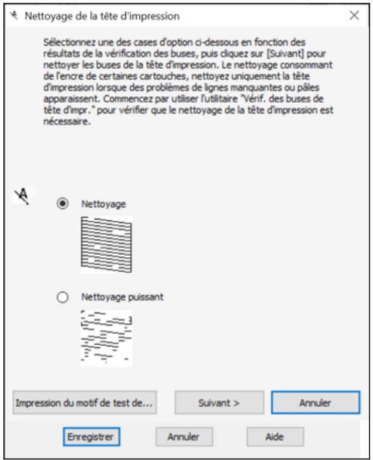 EPSON SC-P700 - Nettoyage de la tete d'impression en utilisant un utiliser de l'ordinateur - 1