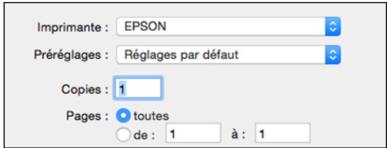EPSON SC-P700 - Sélection des paramètres d'impression de base - Mac - 1