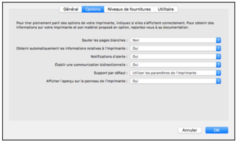 EPSON SC-P700 - Sélection des préférences d'impression - Mac - 1