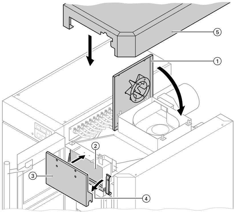 VIESSMANN VITOTROL 200 - Remonter le bloc turbine et le plastron de l'aspiration des gaz de distillation - 1
