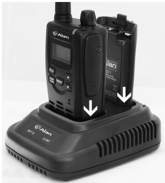 MIDLAND ALAN HP 450-2A - 4.4.a Recarga del pack de baterias en la radio - 1