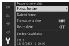 NIKON 1 S2 - Fuseau horaire et date - 1