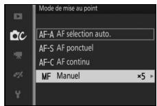 NIKON 1 S2 - Sélectionnez la mise au point manuelle. - 1