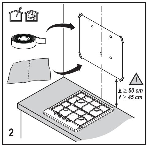 BEKO HCA92741B - Voorbereiding op de montage van de afzuigkap op de wand - 2