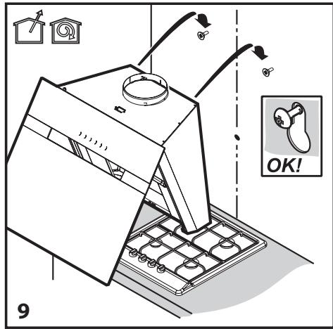 BEKO HCA92741B - Montage van de afzuigkap op de wand - 3