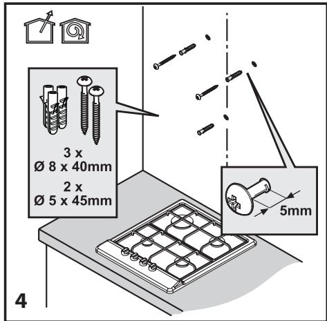BEKO HCA92741B - Preparação para a montagem do exaustor na parede - 4