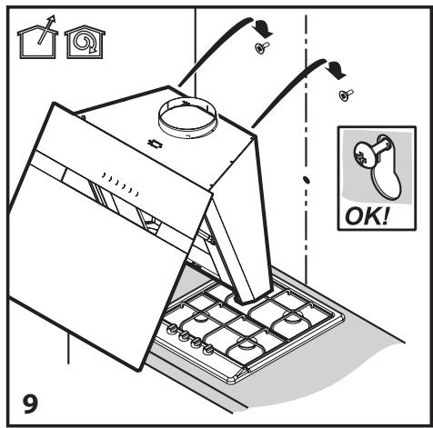 BEKO HCA92741B - Montagem do exaustor na parede - 3