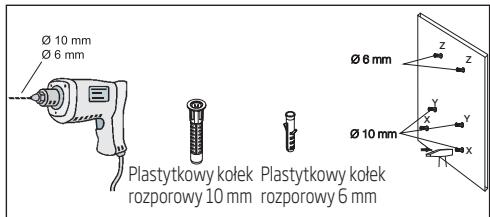 Ø 10 mm Ø 6 mm Plastytkowy kolek Plastytkowy kolek rozporowy 10 mm rozporowy 6 mm