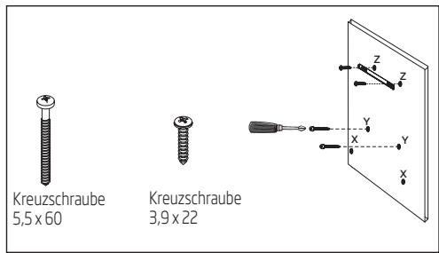 Kreuzschraube 5,5 x 60 Kreuzschraube 3,9 x 22