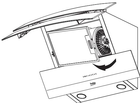 BEKO HCA62741B - Demontarea filtrelor din aluminiu - 1