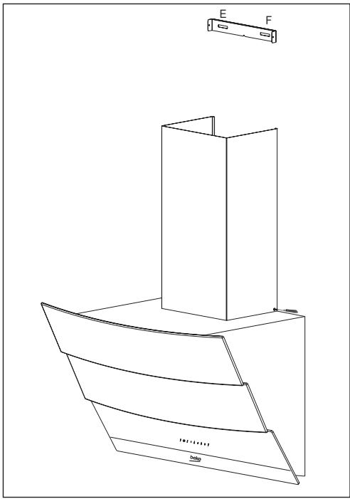 BEKO HCA62741B - Montáž odvodu digestoře - 1