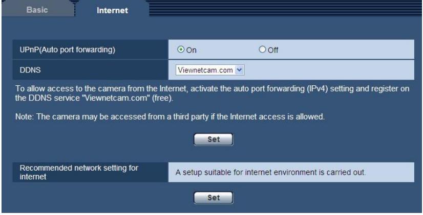 PANASONIC TC0964070-045CE - Configuring from the [Internet] tab of the "Basic" page - 1