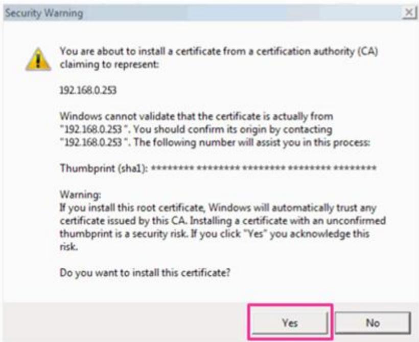 PANASONIC TC0964070-045CE - Click "Yes". - 1