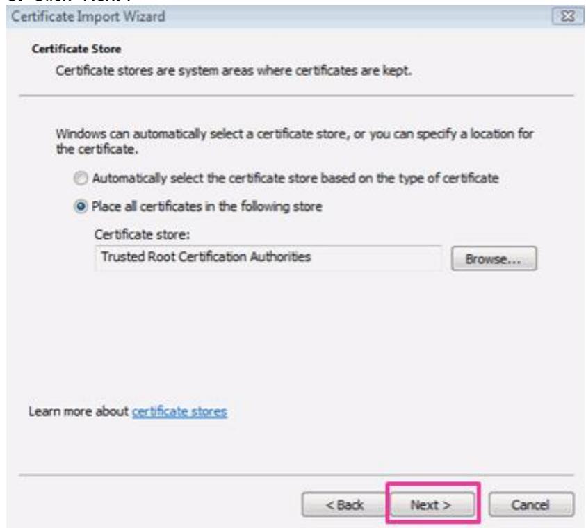 PANASONIC TC0964070-045CE - Welcome to the Certificate Import Wizard - 4