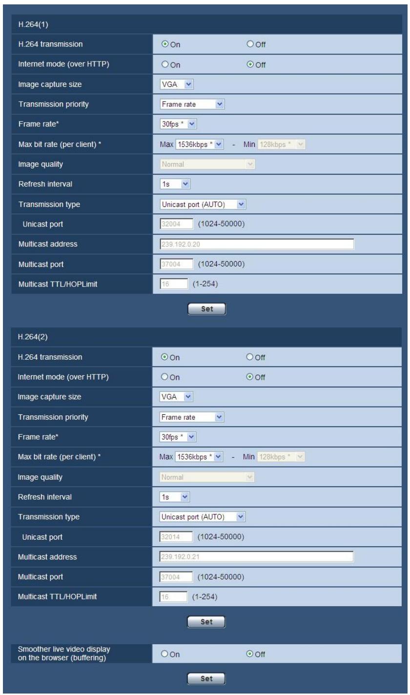 PANASONIC TC0964070-045CE - Configure the settings relating to H.264 images [JPEG/H.264] - 1