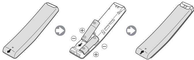 SAMSUNG 50MU6102KXXH - Samsung tālvadības viedpults bateriju ivietošana - 1
