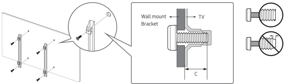 SAMSUNG 50MU6102KXXH - Mounting the TV on a wall - 2