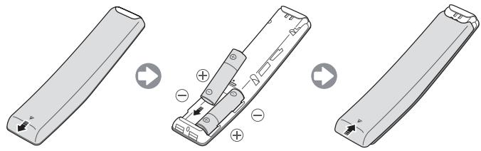 SAMSUNG 50MU6102KXXH - Toioθετηση μπαταριών στο Samsung Smart Remote - 1