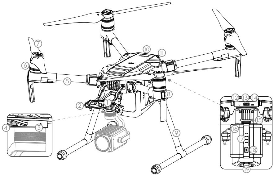 DJI MATRICE 200 RTF - Aircraft Diagram - 1