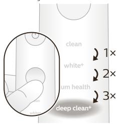 PHILIPS SONICARE DIAMONDCLEAN 90000 HX9911  -  SONICARE DIAMONDCLEAN 90000 HX9914 - Modos de escovagem - 1
