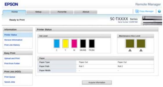 EPSON SURECOLOR SC-T5200-PS - - Depuis Remote Manager - 1