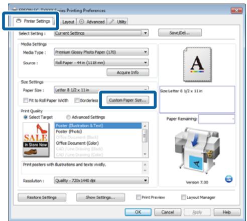 EPSON SURECOLOR SC-T5200-PS - Configuration des paramètres dans Windows - 1