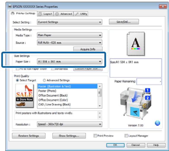 EPSON SURECOLOR SC-T5200-PS - Paramètres dans Windows - 2