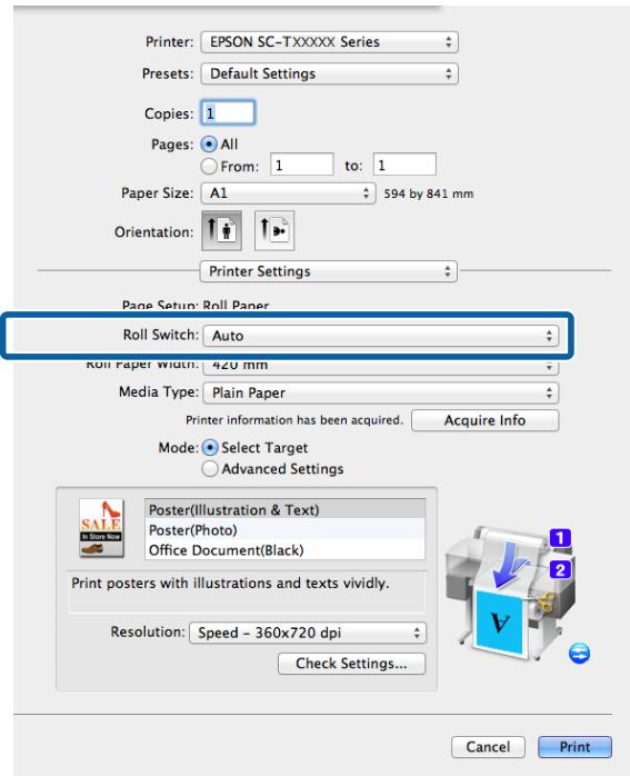 EPSON SURECOLOR SC-T5200-PS - Configuration des paramètres sous Mac OS X - 1